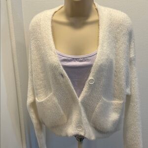 Cozy White Women's Sweater New Size Small New